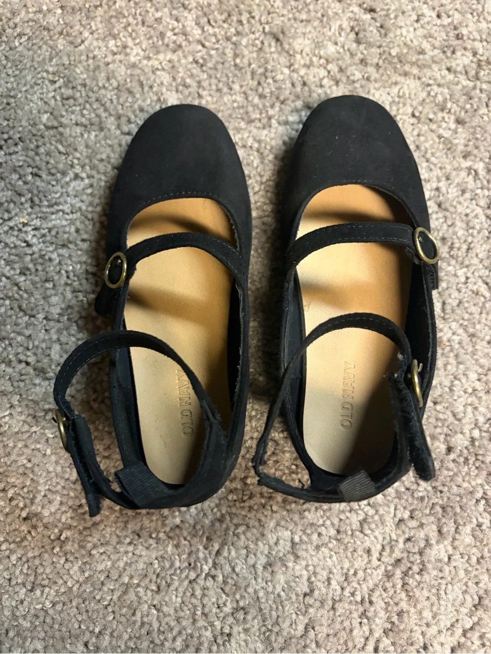 Little girls  Black Mary Jane Ankle-Strap Flats